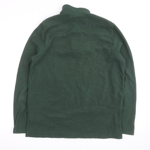 Mountain Warehouse Men's Green Fleece 1/4 Zip Pullover Sweatshirt Size L