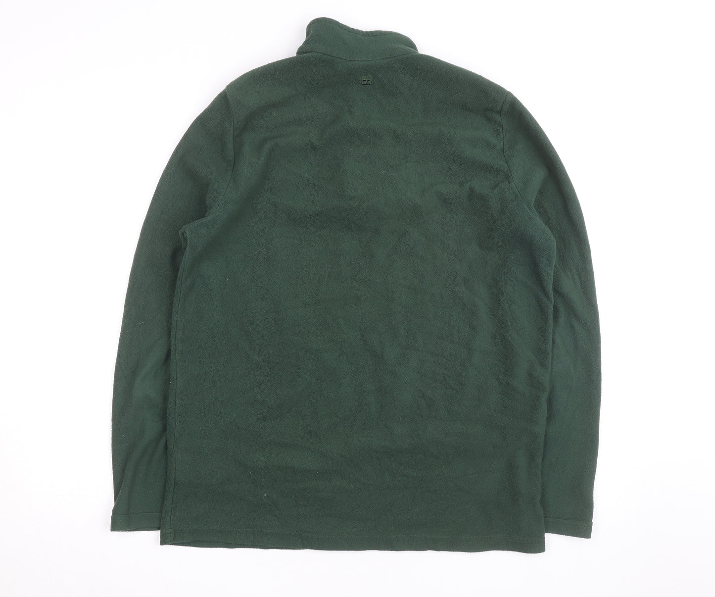 Mountain Warehouse Men's Green Fleece 1/4 Zip Pullover Sweatshirt Size L