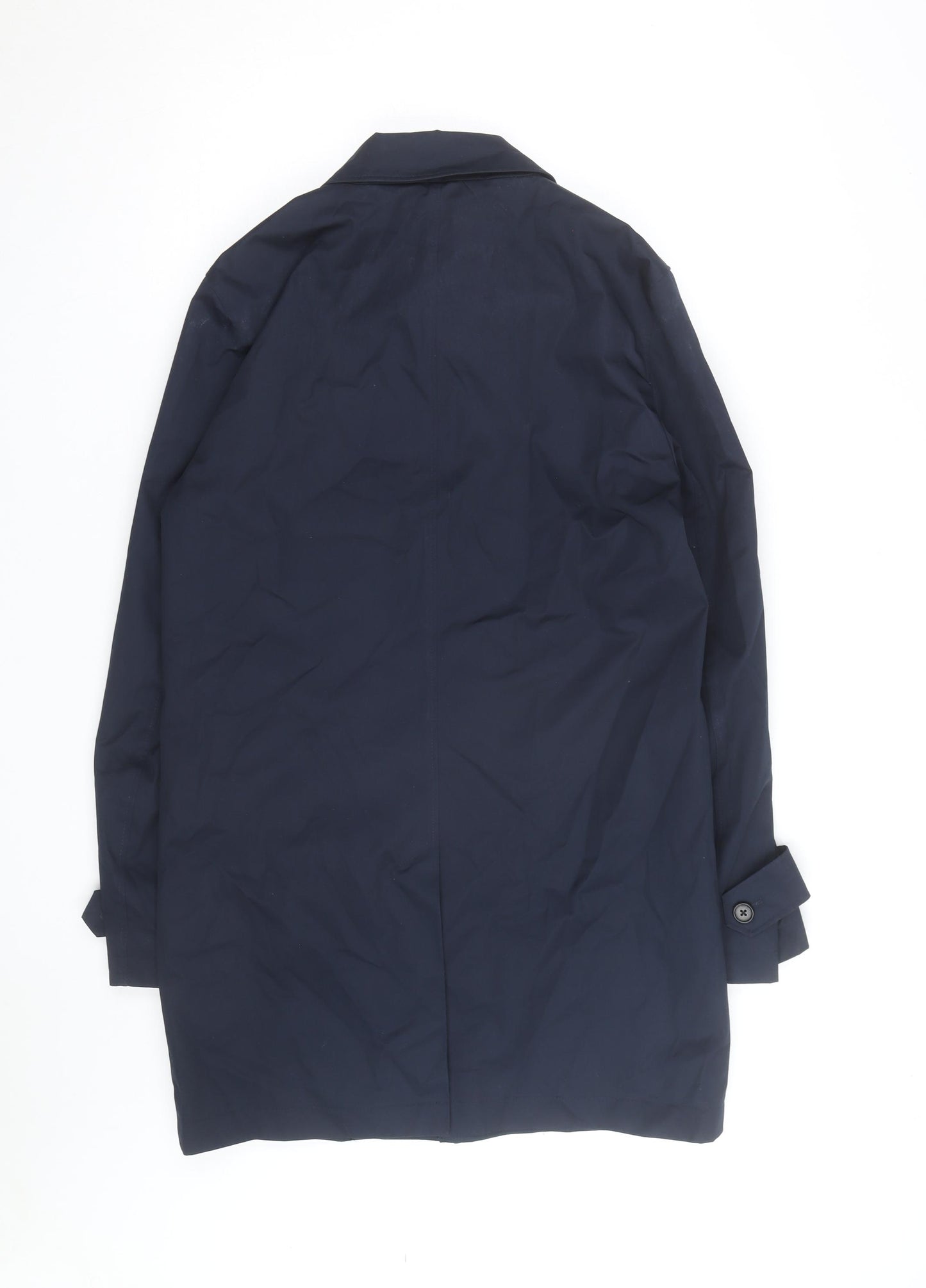 Marks and Spencer Men's Blue Regular Fit Mid-Length Trench Coat S