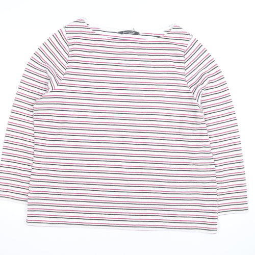 Bonmarché Women’s Multicoloured Striped Cotton Knit Jumper Size 20