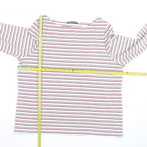 Bonmarché Women’s Multicoloured Striped Cotton Knit Jumper Size 20