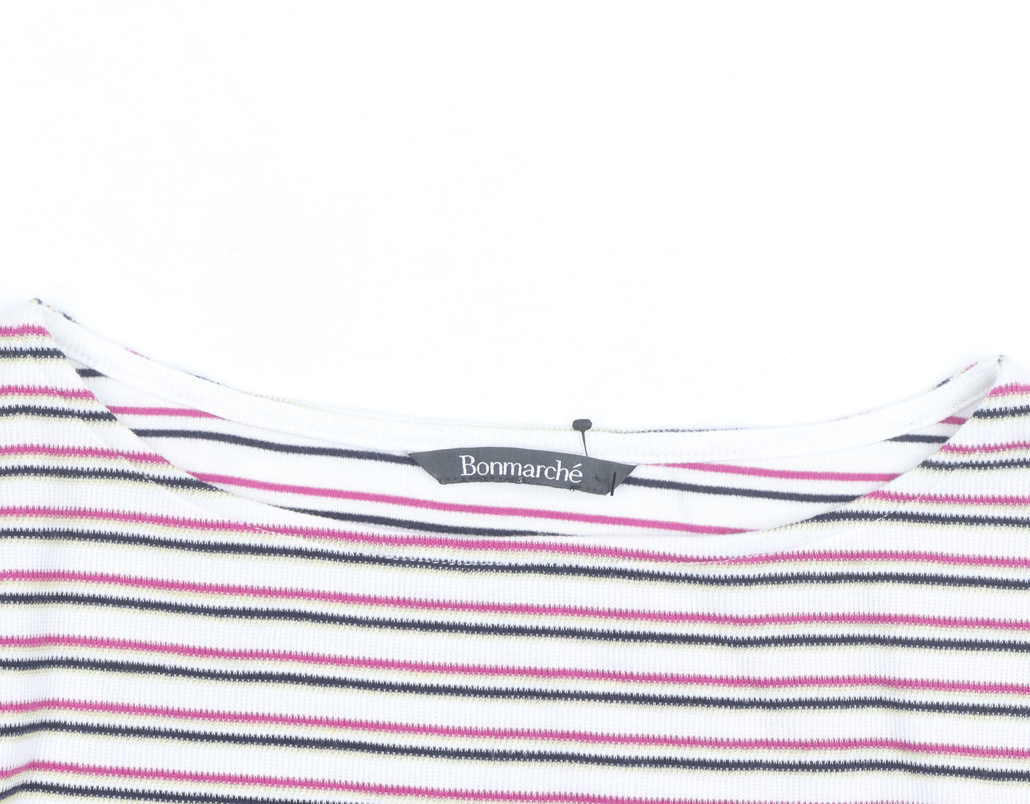 Bonmarché Women’s Multicoloured Striped Cotton Knit Jumper Size 20