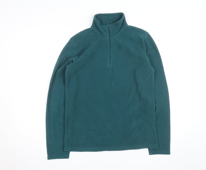 Mountain Warehouse Men’s Green XS Fleece 1/4 Zip Pullover Sweatshirt