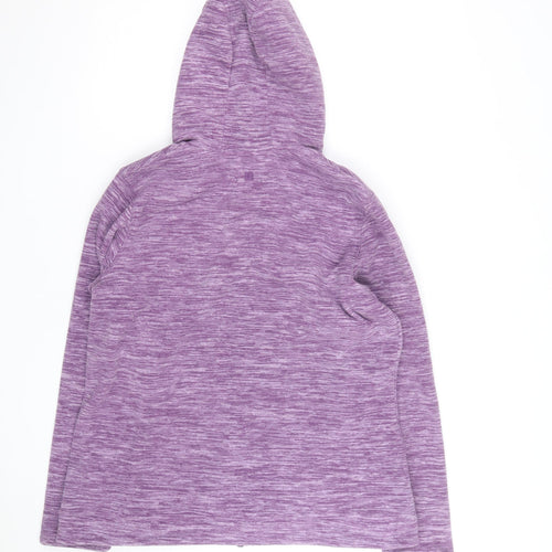 Mountain Warehouse Women Purple Full Zip Hooded Fleece Jacket Size 18