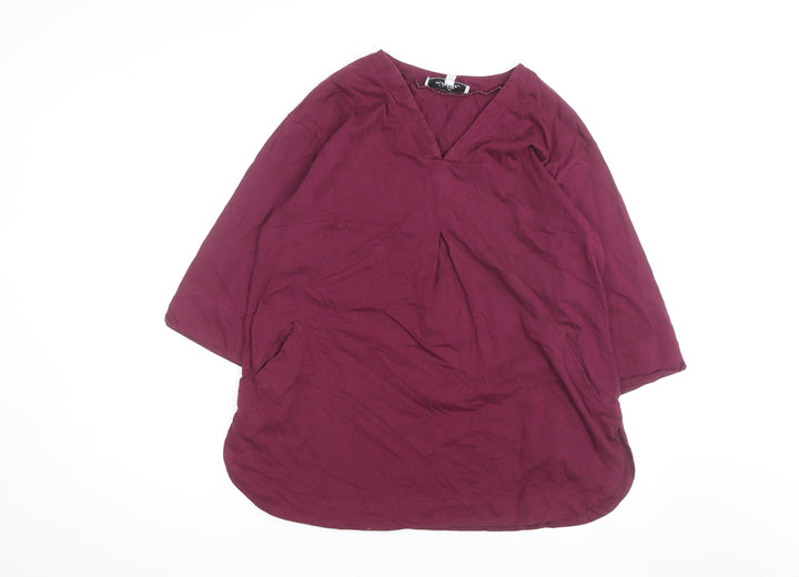 Lily Ella Women’s Purple Size 18 V-Neck Shift Dress