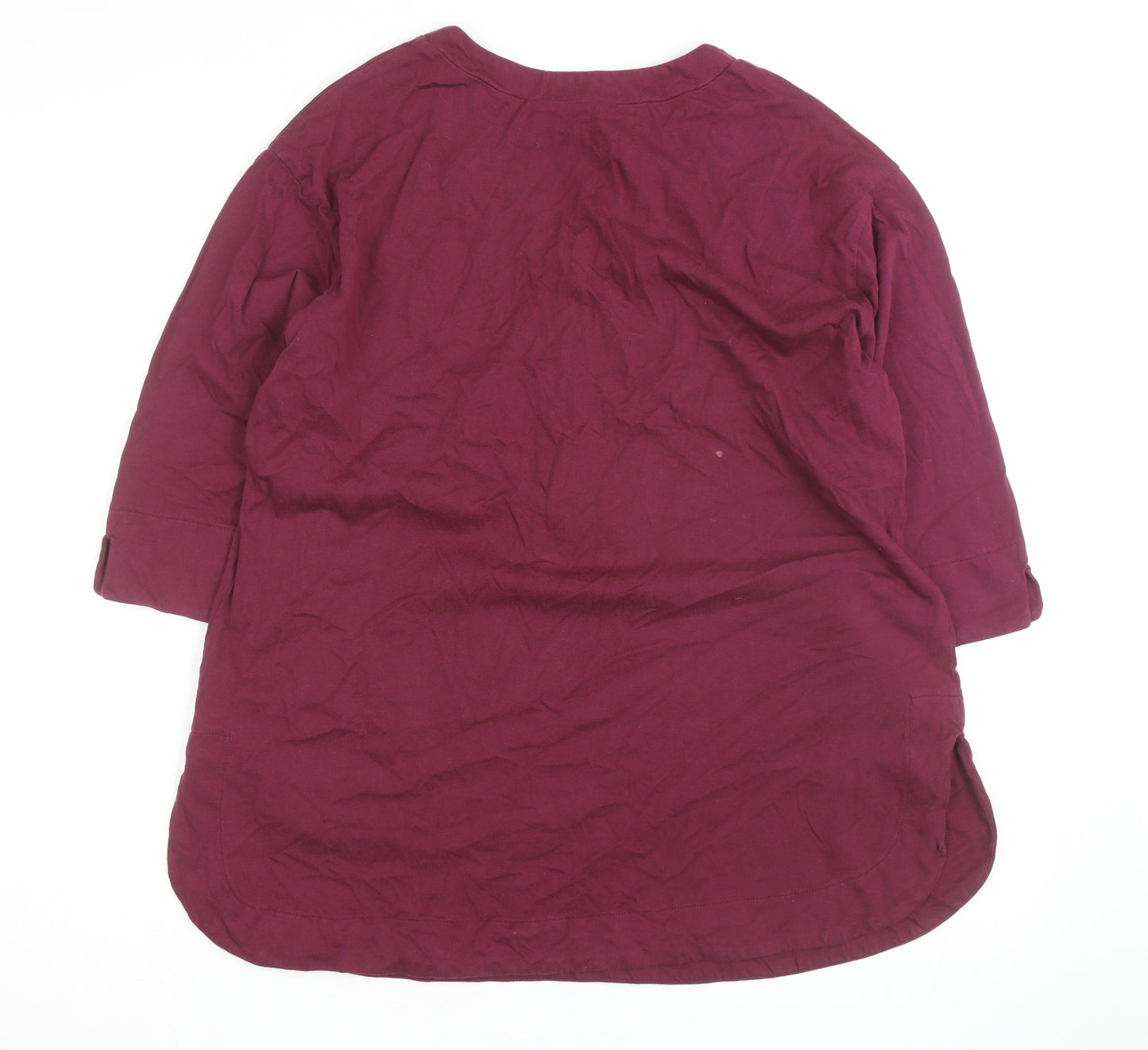 Lily Ella Women’s Purple Size 18 V-Neck Shift Dress