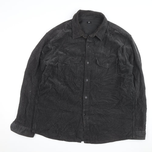 Uniqlo Men’s Black Corduroy Lined Button Jacket XL