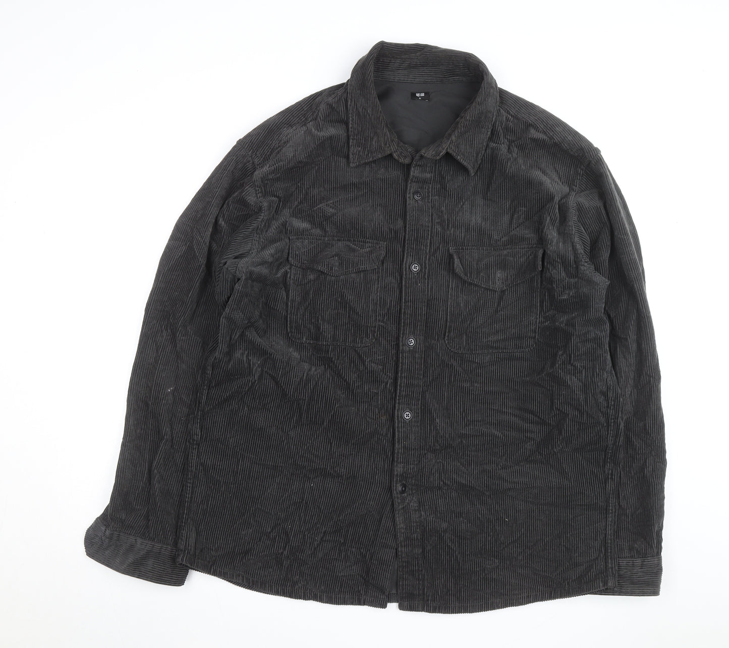 Uniqlo Men’s Black Corduroy Lined Button Jacket XL