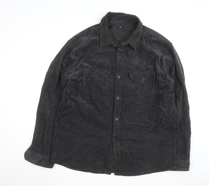 Uniqlo Men’s Black Corduroy Lined Button Jacket XL