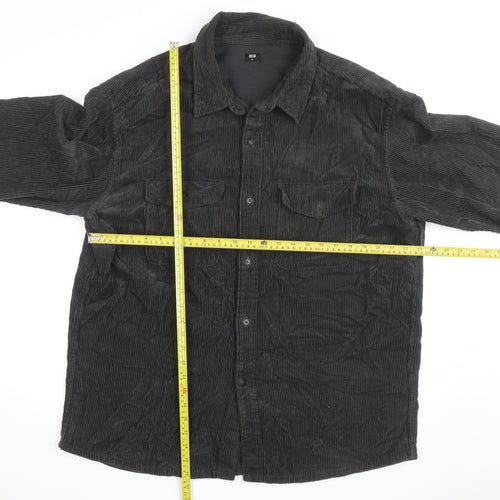 Uniqlo Men’s Black Corduroy Lined Button Jacket XL