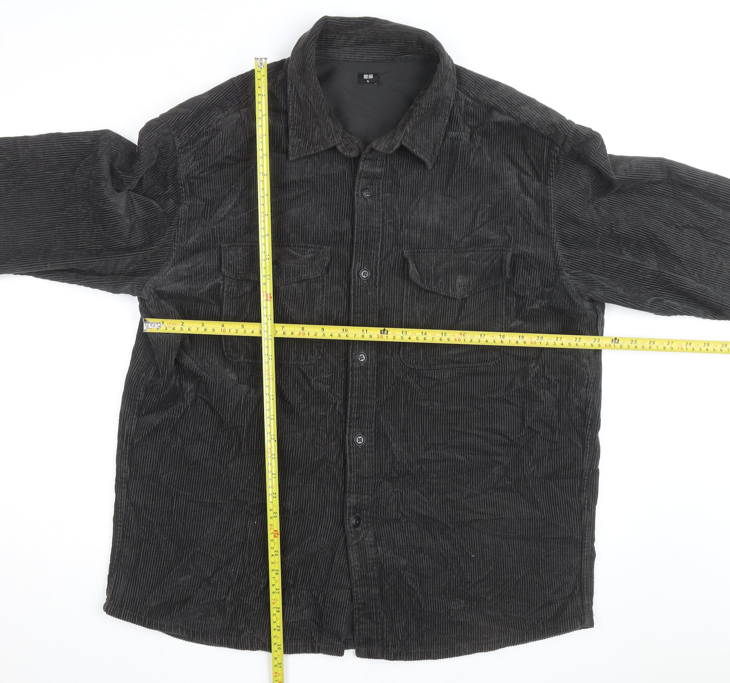 Uniqlo Men’s Black Corduroy Lined Button Jacket XL