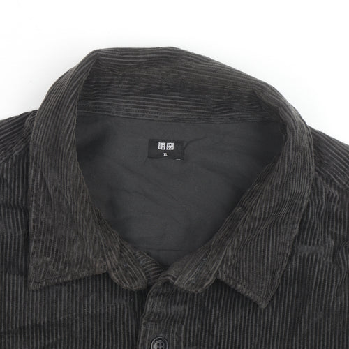 Uniqlo Men’s Black Corduroy Lined Button Jacket XL