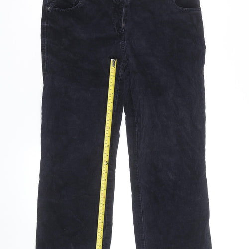 Laura Ashley Womens Black Corduroy Straight Jeans Size 14
