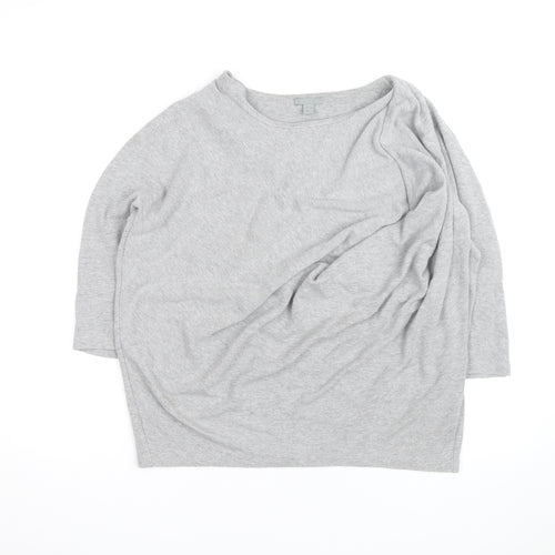 COS Women's Grey Boat Neck Relaxed Pullover Jumper Size L