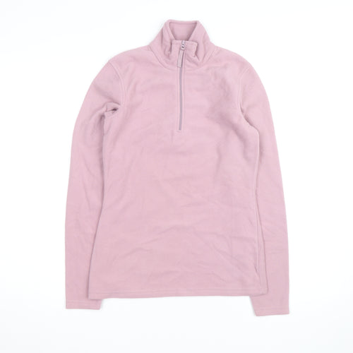 Mountain Warehouse Women Pink XS 1/2 Zip Fleece Pullover Sweatshirt
