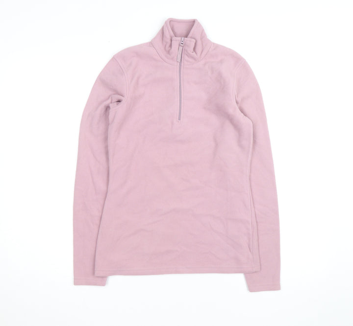 Mountain Warehouse Women Pink XS 1/2 Zip Fleece Pullover Sweatshirt