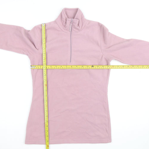 Mountain Warehouse Women Pink XS 1/2 Zip Fleece Pullover Sweatshirt