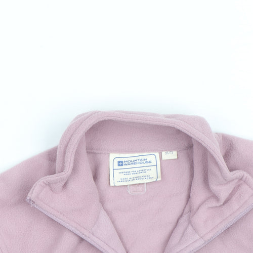 Mountain Warehouse Women Pink XS 1/2 Zip Fleece Pullover Sweatshirt