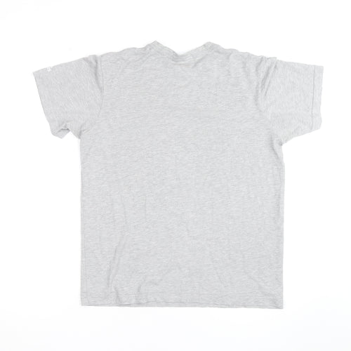 adidas Men's Grey Crew Neck Short Sleeve Regular Fit T-Shirt M