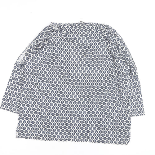 Marks and Spencer Women Blue Geometric Tunic Blouse Size 14