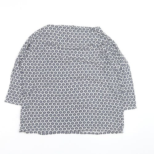 Marks and Spencer Women Blue Geometric Tunic Blouse Size 14