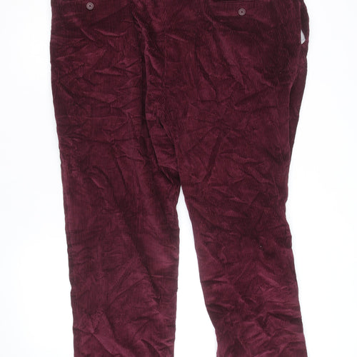 Peter Christian Men's Red Corduroy Straight Leg Jeans 34W 31L