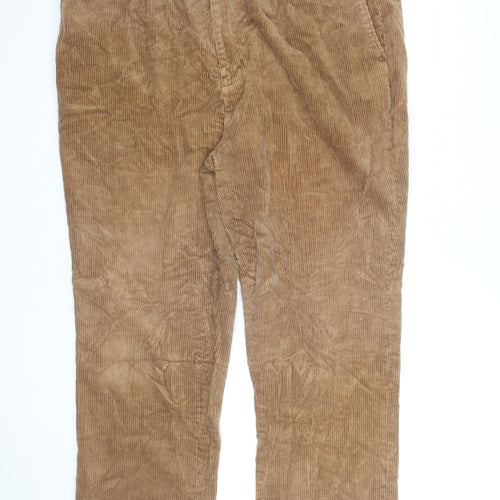 Collier Campbell Men's Brown Corduroy Straight Fit Jeans 32W 30L