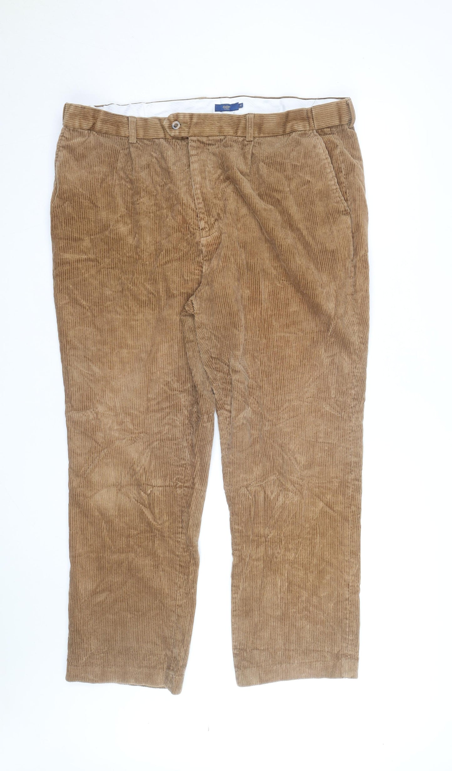 Collier Campbell Men's Brown Corduroy Straight Fit Jeans 32W 30L