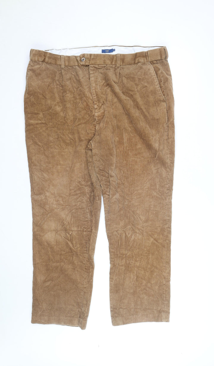 Collier Campbell Men's Brown Corduroy Straight Fit Jeans 32W 30L