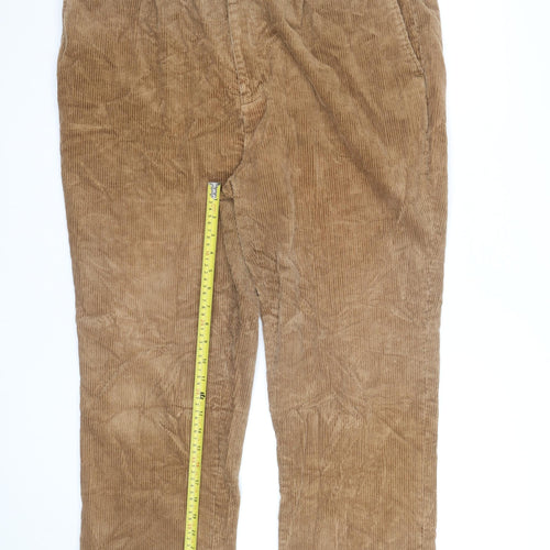 Collier Campbell Men's Brown Corduroy Straight Fit Jeans 32W 30L