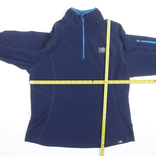 Karrimor Womens Navy Fleece 1/4 Zip Pullover Sweatshirt Size 14