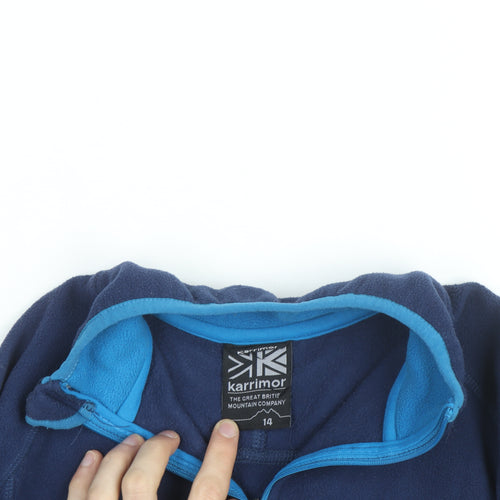 Karrimor Womens Navy Fleece 1/4 Zip Pullover Sweatshirt Size 14