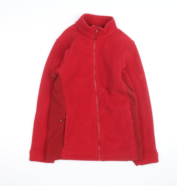 Regatta Women's Red Fleece Full Zip Outdoor Jacket Size 10