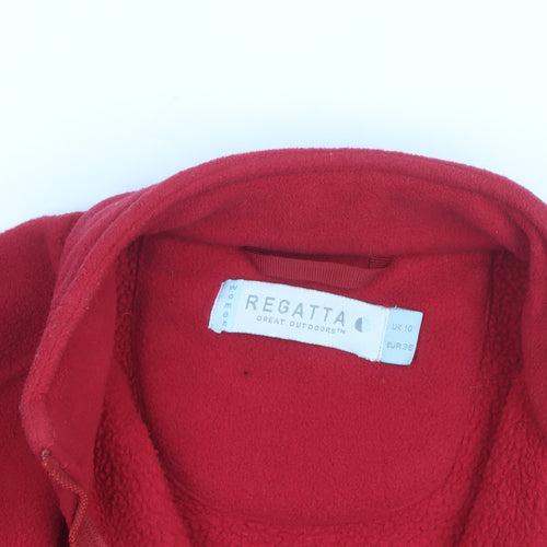 Regatta Women's Red Fleece Full Zip Outdoor Jacket Size 10