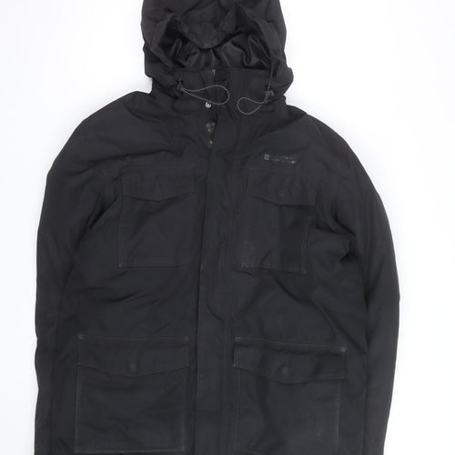 Mountain Warehouse Mens Black Waterproof Parka Jacket L Hooded