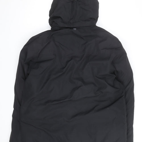 Mountain Warehouse Mens Black Waterproof Parka Jacket L Hooded