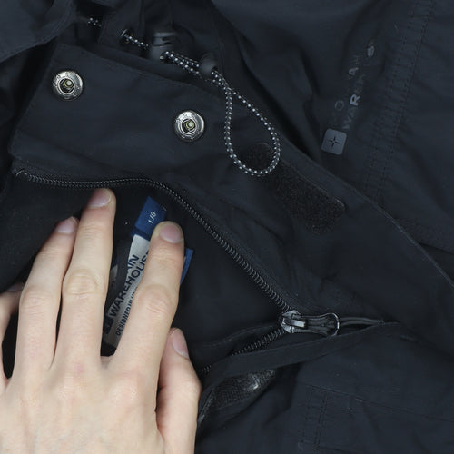 Mountain Warehouse Mens Black Waterproof Parka Jacket L Hooded