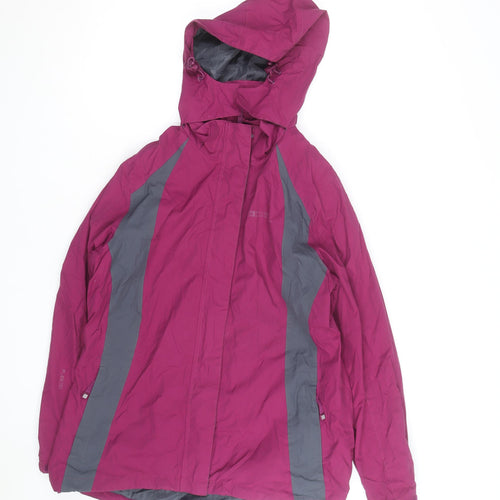 Mountain Warehouse Women's Pink Waterproof Hooded Rain Jacket Size 18