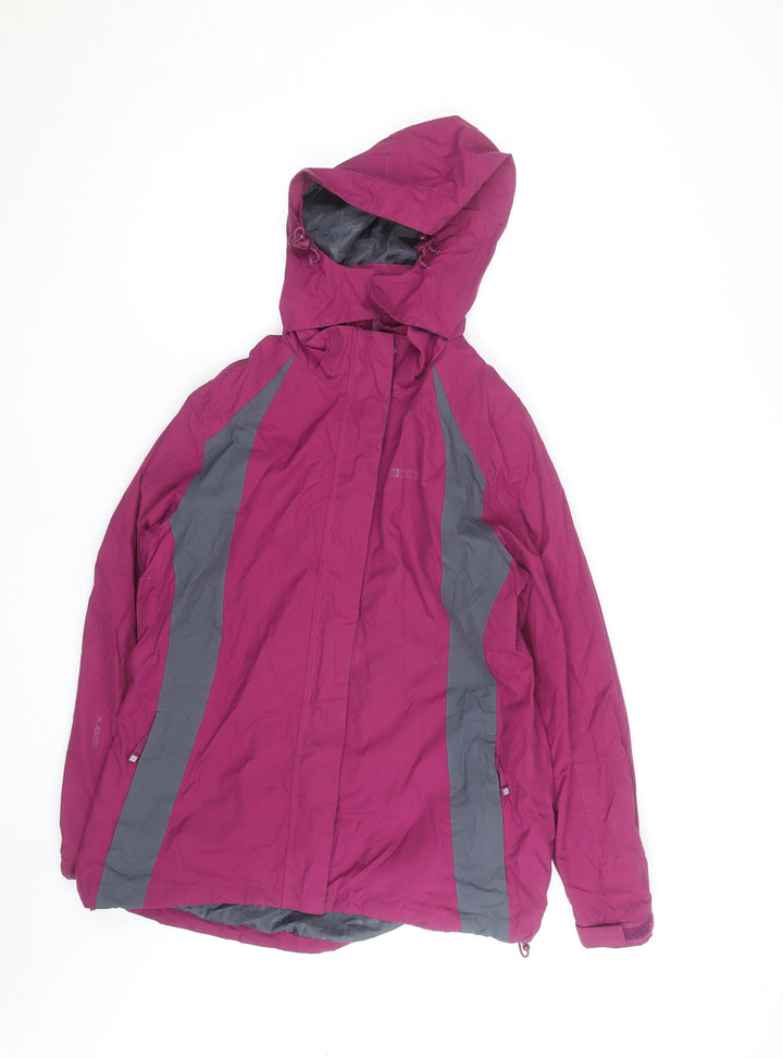 Mountain Warehouse Women's Pink Waterproof Hooded Rain Jacket Size 18