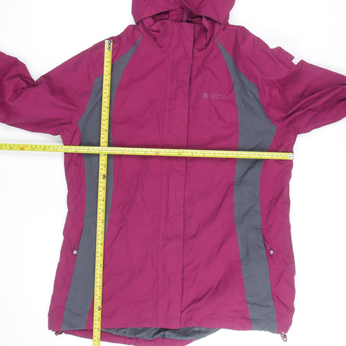 Mountain Warehouse Women's Pink Waterproof Hooded Rain Jacket Size 18