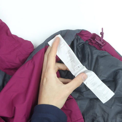 Mountain Warehouse Women's Pink Waterproof Hooded Rain Jacket Size 18