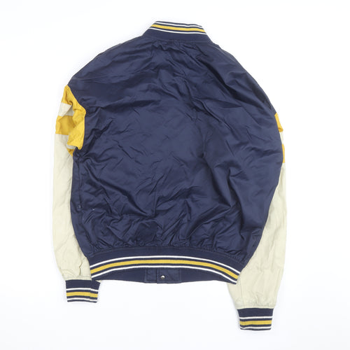 Pull & Bear Mens Blue Varsity Jacket Size S 36in Retro College Style