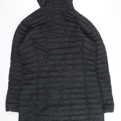 Berghaus Women Black Long Puffer Coat L Hooded Insulated Outdoor