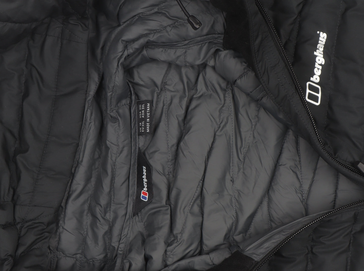 Berghaus Women Black Long Puffer Coat L Hooded Insulated Outdoor