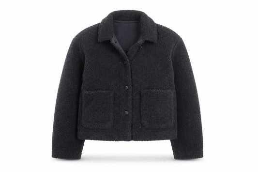 Uniqlo Men’s Black Fleece Button Jacket Size M Casual Winter Warm