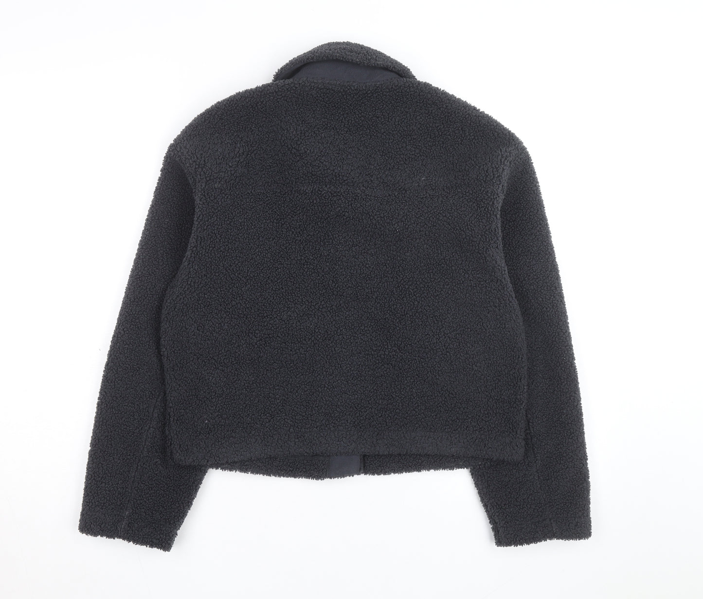 Uniqlo Men’s Black Fleece Button Jacket Size M Casual Winter Warm