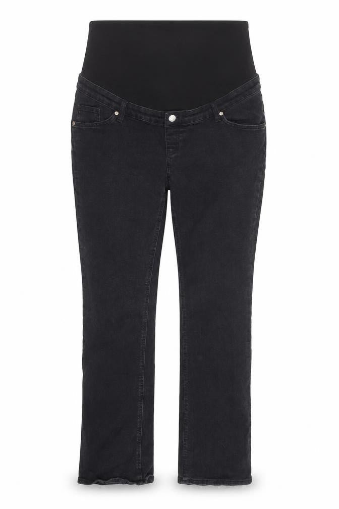 H&M Women’s Black Maternity Straight Jeans Size 14 Stretch Denim
