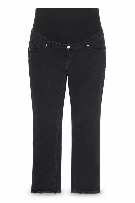 H&M Women’s Black Maternity Straight Jeans Size 14 Stretch Denim