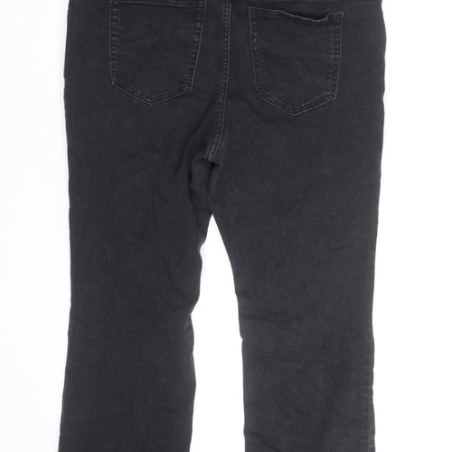 H&M Women’s Black Maternity Straight Jeans Size 14 Stretch Denim