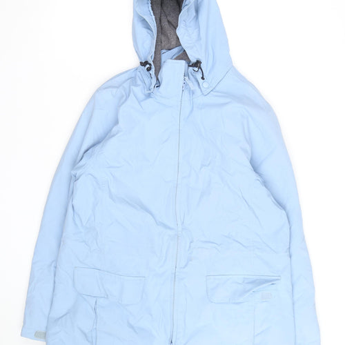 Lands' End Women's Blue Hooded Parka Jacket Size 12